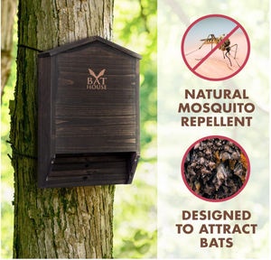 Maison de chauve-souris en <span class=keywords><strong>bois</strong></span> de <span class=keywords><strong>sapin</strong></span> pour l'extérieur-une grande boîte à double chambre parfaitement conçue pour attirer les chauves-souris-Durable et facile à accrocher - Product Image 5