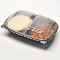 Boîte à lunch jetable rectangulaire de 750 ml, micro-ondable, en plastique PP, boîte à emporter, récipient pour la préparation des repas