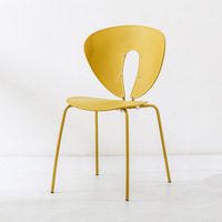 Chaise de salle à manger en plastique avec dossier luxueux, chaise de loisirs pour table et chaise de restaurant de pâtisserie