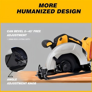 Sierra Circular <span class=keywords><strong>sin</strong></span> Escobillas de 7 Pulgadas Directo de Fábrica con Capacidad de Corte en Ángulo de 0-50 Grados, Incluye 2 Hojas de Sierra, Baterías No Incluidas - Product Image 2