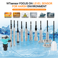 Capteur de niveau de liquide submersible en acier inoxydable WTsensor 4-20mA RS485 Protection IP68 pour puits sous-marins
