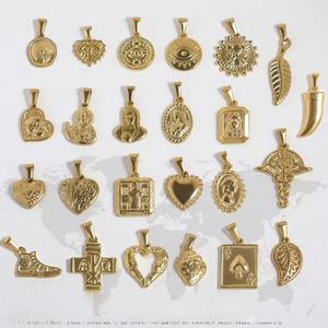 Collar con Colgante de Acero Inoxidable Chapado en Oro de 18K, Estilo Boho, Resistente al Agua, Joyería de Moda para Mujer, Accesorios para Hacer Bisutería - Product Image 2