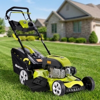 Tondeuse à gazon à poussée manuelle, largeur de coupe de 22 pouces, certifiée CE EMC EURO V, tondeuse à gazon 3-en-1 pour la maison et les petits jardins