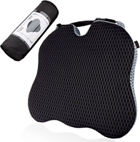 Coussin de siège de voiture en mousse à mémoire de forme réglable et respirant personnalisé pour siège de voiture conducteur passager améliorer le soulagement de la sciatique noir