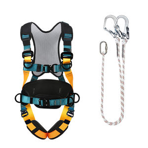เข็มขัดนิรภัยสำหรับงานกลางแจ้งแบบห้าจุดสำหรับงานที่สูง พร้อมเชือกนิรภัยสำหรับร่างกาย อุปกรณ์ป้องกันส่วนบุคคลสำหรับงานนิรภัย - Product Image 6