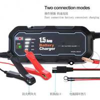 Chargeur de batterie intelligent automatique 12V 1500mA pour moto avec fonction d'entretien et de charge au coup de pouce
