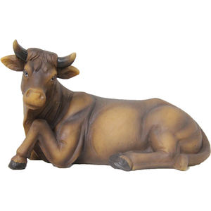 Figurine de Noël ZICOM, bœuf de la crèche, 11 cm, origine Allemagne, hauteur environ. Modèle 9069-K001-6 de 6,5 cm - Product Image 1