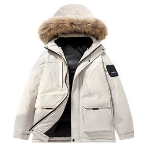 Vestes polaires pour hommes style mode 2026, légères, entièrement zippées, chaudes pour l'hiver, pour la randonnée en extérieur, avec col en fourrure - Product Image 1