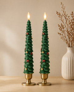 Velas LED Decorativas de Halloween con Diseño Minimalista en Blanco y Negro, Llama Parpadeante, No Tóxicas y Ecológicas para el Hogar - Product Image 6
