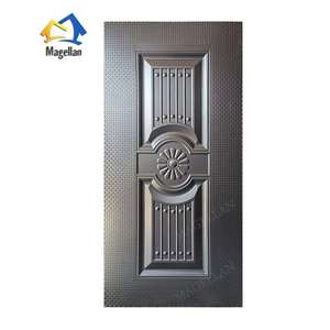 Prix bon marché <span class=keywords><strong>peau</strong></span> de porte en acier gaufré feuille de fer pressé conception plaque de panneau de <span class=keywords><strong>peau</strong></span> de porte en métal pour porte de sécurité - Product Image 2