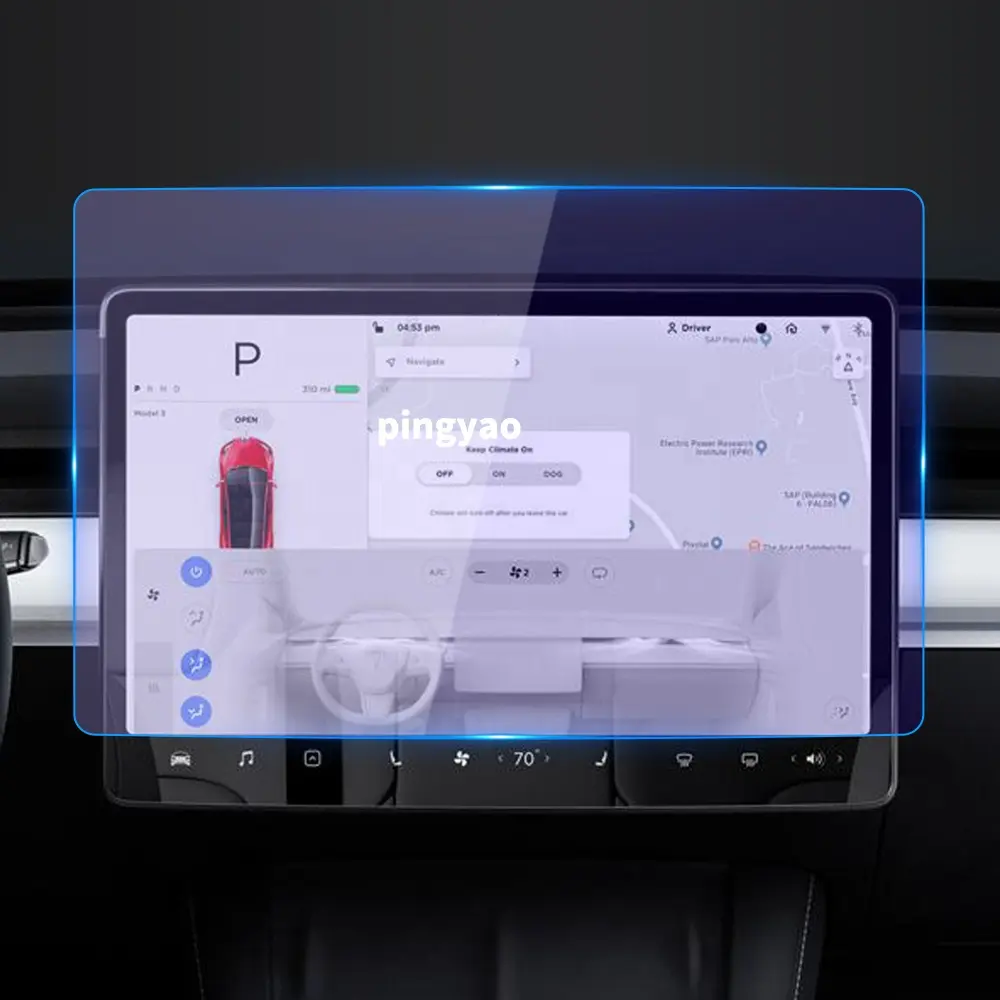 Autocollants de voiture Carplay Center Console Touch Screen Protector Film protecteur en verre trempé pour Tesla Model 3 2023 Accessoires