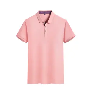 Polo de luxe léger à manches courtes pour hommes 2023 nouveau design sens niche hommes revers demi-manches couleur assortie Polo T-shirt