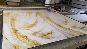 Paneles de pared de PVC de mármol UV de alto brillo, tablero de revestimiento de hoja a prueba de agua, 3x1220 X, 2800mm - Product Image 3