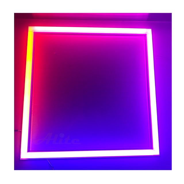 Modern Style Surface Mounted RGBW LED Panel Frame Light Grouped Light Control Sound Pick-up Function IP20 Rated 3-Year CRI 90/95