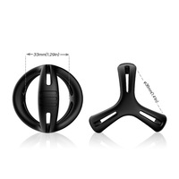 Anneau de pénis en silicone à triple anneau pour hommes, dispositif de retenue triangulaire pour la base du pénis, jouet sexuel