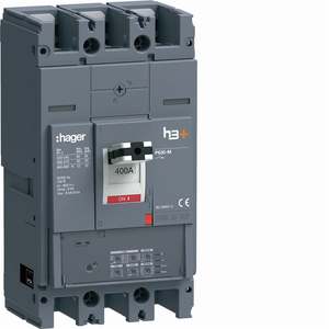 เบรกเกอร์แบบหล่อขึ้นรูป Hagers รุ่น HMW400JR ปรับแต่งได้ด้วย Hagers Moulded case circuit breaker h3+ P630 LSI 3P 50kA 400A - Product Image 1