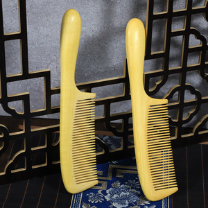 Boxwood <b>Comb</b> Long Hair <b>Wide</b> Teeth Round Handle Handmade Wooden Massage <b>Comb</b> For Women - Product Image 2