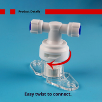 Filtre à eau potable directe Yenvqee manuel 7~100 PSI, anti-fuite, purificateur de tuyau PE 2 points, en POM/ABS de qualité alimentaire et acier inoxydable