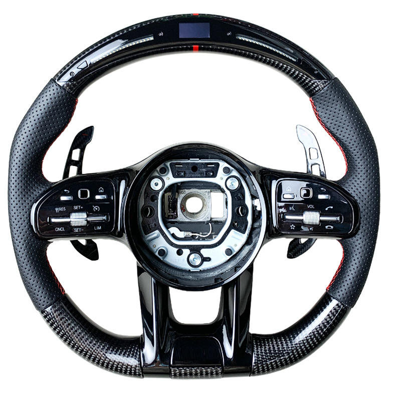 Carbon Fiber + LED + Shift Paddles + Perforated Leather