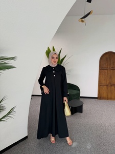 Abaya Maxi Personalizzata con Colletto <span class=keywords><strong>Peter</strong></span> <span class=keywords><strong>Pan</strong></span>, Vestito Islamico per Donne, Abbigliamento Musulmano <span class=keywords><strong>di</strong></span> Dubai - Product Image 2