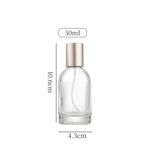 Bouteilles de parfum à étiquette personnalisée Offre Spéciale <span class=keywords><strong>Labo</strong></span> rondes de 30ml 50ml 100 ml vaporisateur de parfum en verre unique avec couvercle en argent - Product Image 6