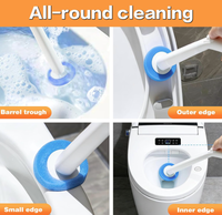 Tête de rechange pour brosse de toilette en plastique jetable, antibactérienne, rechargeable, tampon de nettoyage à usage domestique