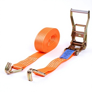 High Tension Ratchet Strap with <b>Hooks</b> for Luggage, Freight & Material Handling - Product Image 1