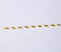 Lot de pailles jetables en papier à rayures dorées brillantes, pour le jus de Yuesheng, 25 pièces