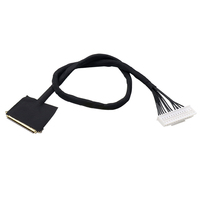 Câble LVDS 60 broches UL1354 pour dispositifs médicaux 40AWG, adaptateur à rangée unique de 0,4 mm, équivalent sur mesure, isolé en PTFE