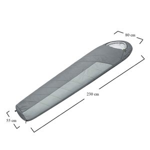 Sac de couchage de camping 230x80 cm avec fermeture éclair résistante aux déchirures et sac de transport - Product Image 2