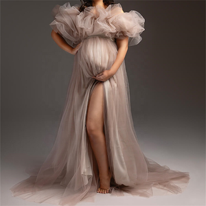 Vestidos para Sesión de <span class=keywords><strong>Fotos</strong></span> de Maternidad, Gran Venta, Vestido de Noche de Maternidad con Hombros Descubiertos para Mujer, Vestido de Maternidad de Alta Calidad para Fotografía - Product Image 2