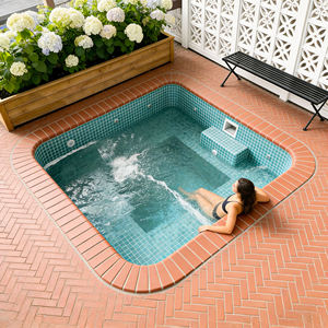 Piscina de hidromasaje exterior para 5 personas, de fibra de vidrio, con kit de masaje, jacuzzi, piscinas de diversión acuática, piscina con estructura. - Product Image 5