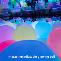 Ballon Gonflable Publicitaire Interactif Lumineux à LED, Ballon Gonflable Tactile Luminescent pour Décoration de Fête