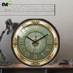 Reloj de Pared Vintage con Números Romanos, Redondo, de Una Sola Cara, de Madera MDF, Decorativo, para Colgar en la Sala de Estar - Product Image 2
