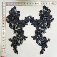Nouvelle broderie tendance, patch à paillettes pour robe de mariée, applique de broderie, vêtements de soirée, patch en strass LSEP968