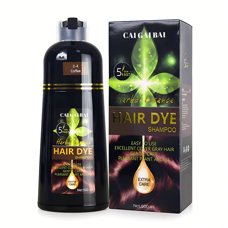 Oem Chinese Black Hair Dye Shampoo 3 In 1 Semi Permanent Hair Color Shampoo