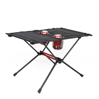 Table de camping Table de plage 2 porte-gobelets avec cadre en aluminium