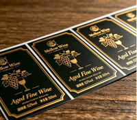 Etiquetas Autoadhesivas Personalizadas para Botellas de Vino en Rollo, Impresión de Logotipo Privado, Pegatinas para Empaque de Alcohol