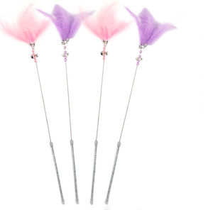 Giocattolo Interattivo per Gatti con Bacchetta e Piuma Certificato CE Divertente Bacchetta Giocattolo con Suoni per Gatti - Product Image 2