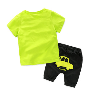 Ropa y Pantalones Cortos con Estampado de Autos, Conjunto para Niño al por Mayor, Directo del Proveedor - Product Image 2