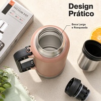 Botol Air Vakum Isolasi 1900ml Klasik Stainless Steel dengan Pegangan Ergonomis, Menjaga Suhu Panas/Dingin untuk Berkemah