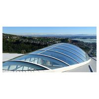Dôme en verre préfabriqué moderne en acier avec grille de plafond étanche pour hôtels, atriums et halls d'entrée