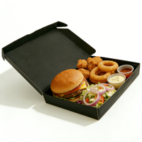 Boîte à compartiments jetable en papier kraft pour Biryani, Nasi, Poulet Frit, Salade de Fruits, Snack, Riz Frit, Emballage Bento