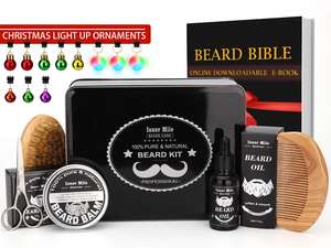 Kit de toilettage <span class=keywords><strong>pour</strong></span> hommes, soins <span class=keywords><strong>pour</strong></span> <span class=keywords><strong>la</strong></span> <span class=keywords><strong>barbe</strong></span>, organique, boîte métallique, Premium, <span class=keywords><strong>coffret</strong></span> cadeau - Product Image 3