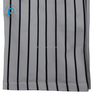 Sublimazione pura a righe bianche semplici stampate da <span class=keywords><strong>Cricket</strong></span> giovani Jersey Softball Set all'ingrosso pantaloni da Baseball personalizzati tagliati da uomo - Product Image 6