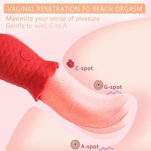 Giocattolo Sessuale a 10 Velocità per Donne, Lingua Realistica per Stimolazione Vaginale e Anale - Stimolazione Clitoridea e del Punto G con Funzione per Capezzoli e Seno - Product Image 4