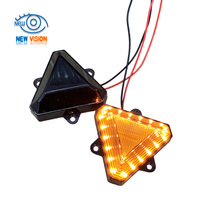 Feu arrière de signalisation LED haute luminosité pour voiture, forme triangulaire ou carrée, feu de freinage et de clignotant automatique, marqueur de sécurité pour pare-chocs arrière