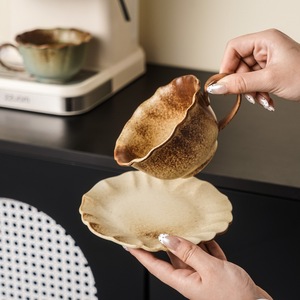 <span class=keywords><strong>Tasse</strong></span> à café en céramique peinte à la main, transformation classique au four, cadeau <span class=keywords><strong>pour</strong></span> la maison, le bureau, le thé au lait, le <span class=keywords><strong>petit</strong></span>-déjeuner - Product Image 2