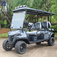 Voiture de golf électrique CAMP 6 places avec batterie au lithium 72V, porte-bagages, homologuée pour la route, buggy de golf pour touristes