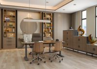 Bureau debout intelligent OMNI avec mémoire de position, table collaborative pour salles de réunion, bureau d'angle en L réglable pour ordinateur